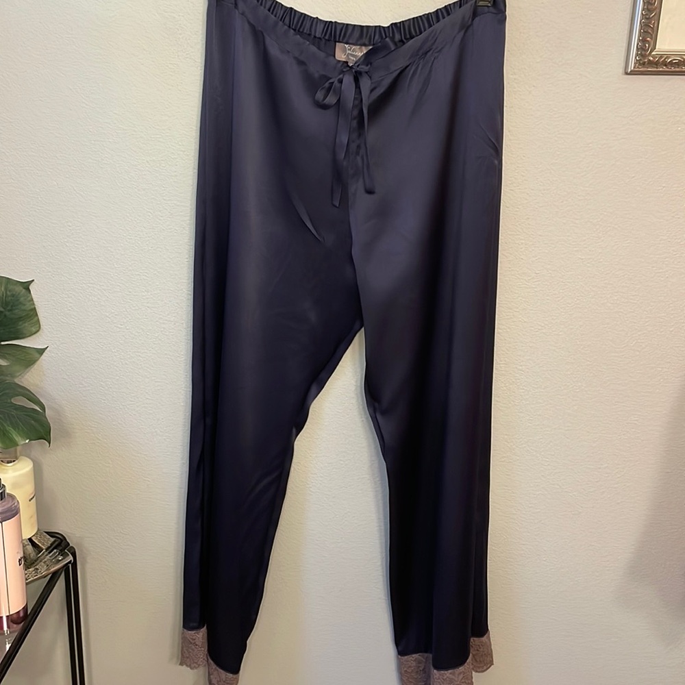 NWOT Juliannarae The Serendipity Silk Pajama Pant Navy XSP